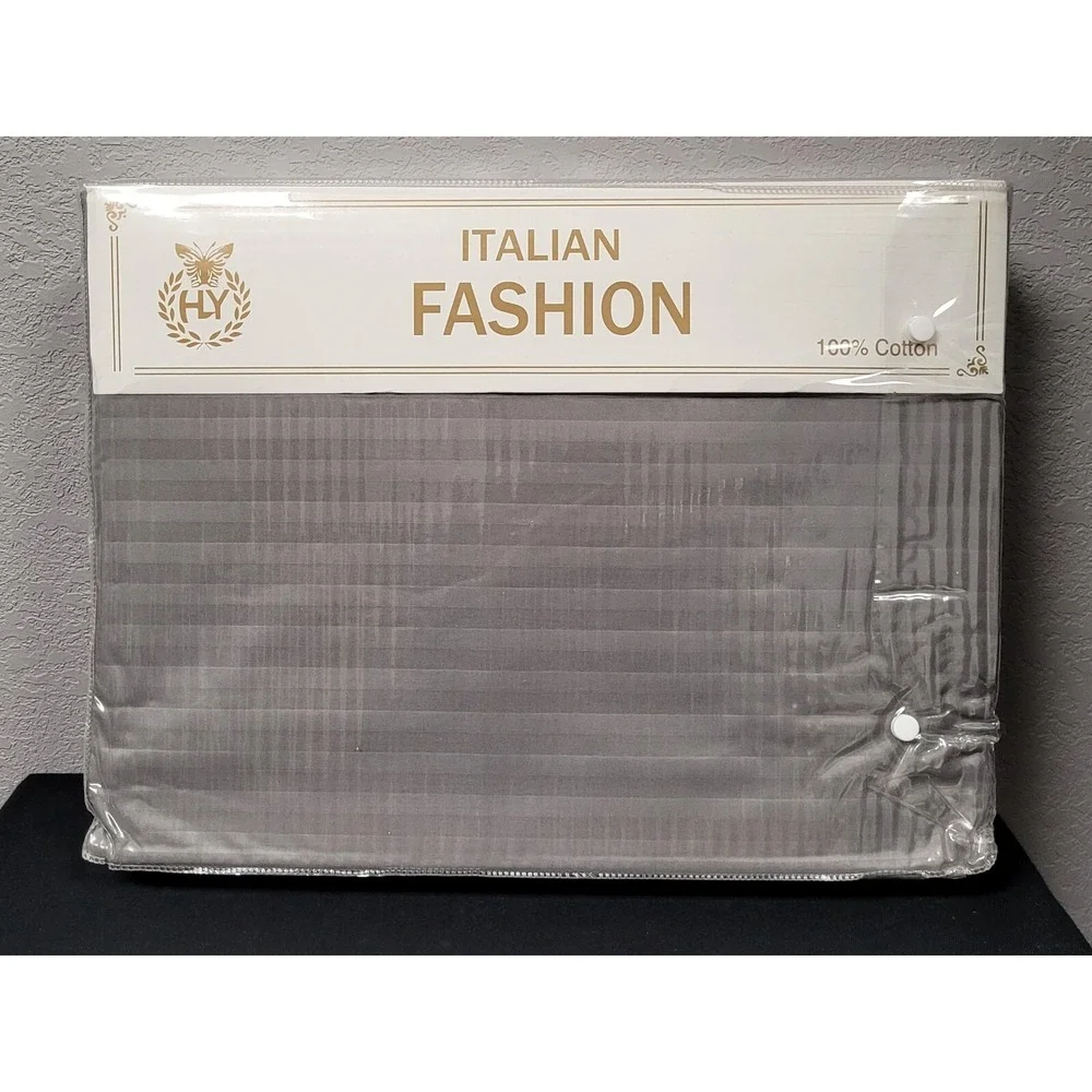 Italian Fashion Queen Size Duvet Cover Set 6 Pc Design #D8133-6 Gray